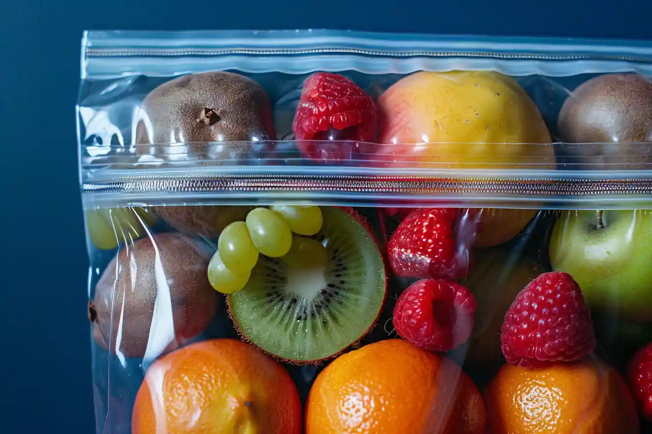 Frisches Obst vakuumiert verpackt für längere Haltbarkeit und Frische