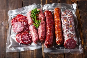 Wurst, Salami, und Aufschnitt für lange Haltbarkeit vakuumieren